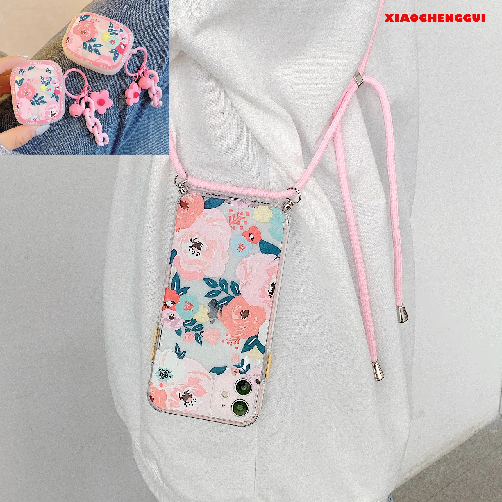 2pcs/Set Watercolor flower Lanyard Phone Case For iPhone 13 12 11 Pro x xs Max XR 7 8 Plus se Earphone Cover For Airpods 1/2/Pro
2pcs/Set Watercolor flower Lanyard Phone Case For iPhone 13 12 11 Pro x xs Max XR 7 8 Plus se Earphone Cover For Airpods 1/2/Pro