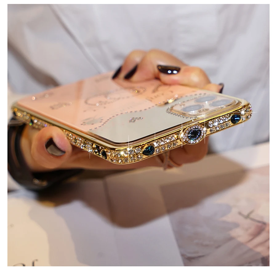 VNSTRIP Jewelled pattern with diamond Ins popular Glass case for iPhone 11 678 XS MAX 11Pro 11Pro MAX Balloon Back Cover Conque 
VNSTRIP Jewelled pattern with diamond Ins popular Glass case for iPhone 11 678 XS MAX 11Pro 11Pro MAX Balloon Back Cover Conque