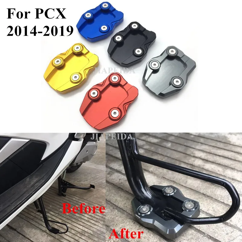 Modified Motorcycle CNC PCX125 150 pcx160 enlarge side stand kickstand Extension Enlarger Pad mat for honda pcx125 150 2014-2021
Modified Motorcycle CNC PCX125 150 pcx160 enlarge side stand kickstand Extension Enlarger Pad mat for honda pcx125 150 2014-2021