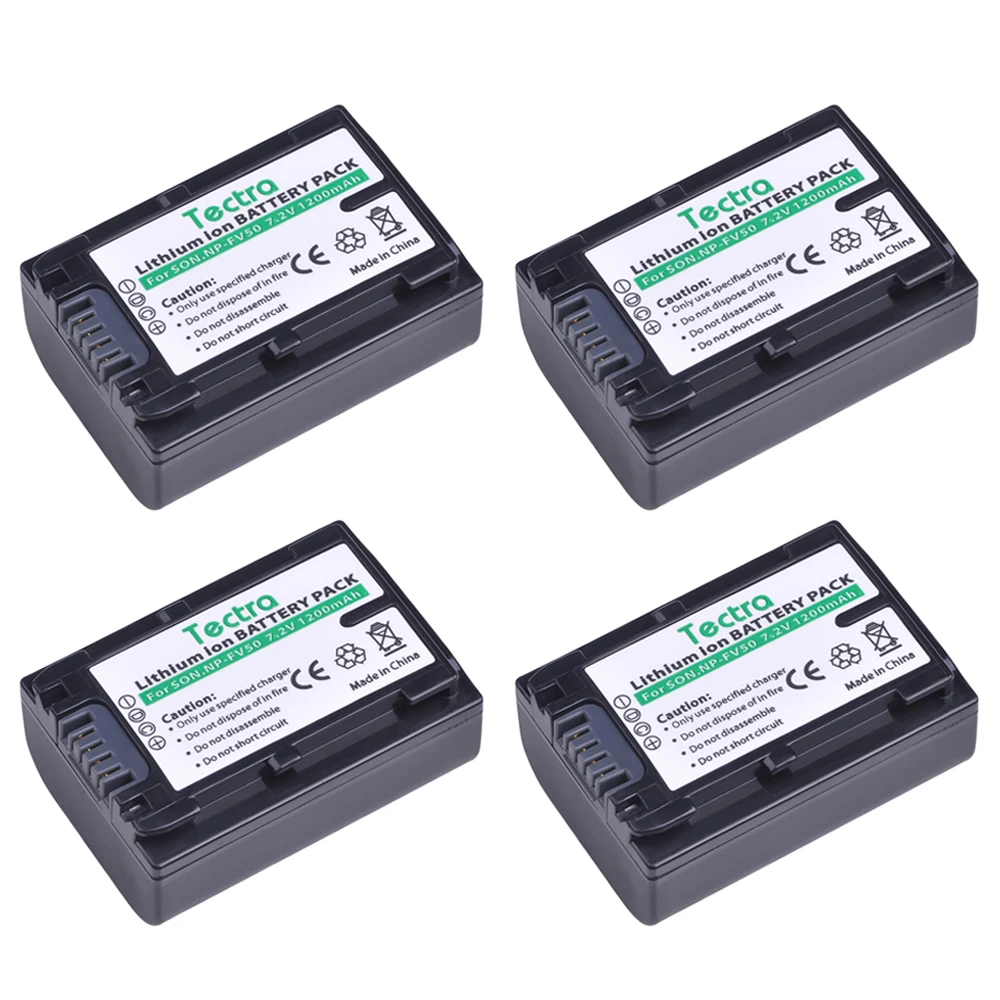 4 шт. NP FV50 NPFV50 Камера Батарея для Sony NPFV30 NPFV70 NPFV100 HDR CX390 PJ510 820E 790E 660E XR260 CX700E