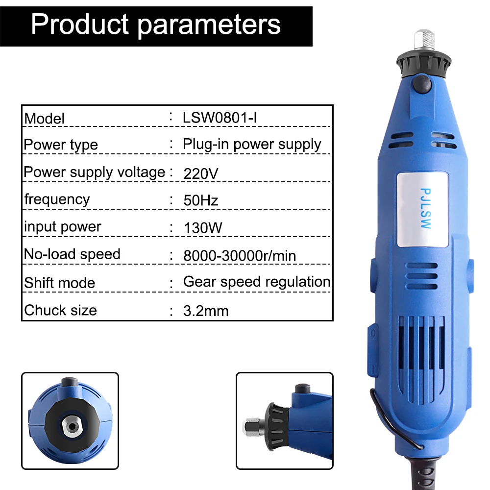 130W and 180W EU US Electric Mini Drill engraver Variable Speed Rotary with Flexible Shaft Accessories Power Tools for Dremel |