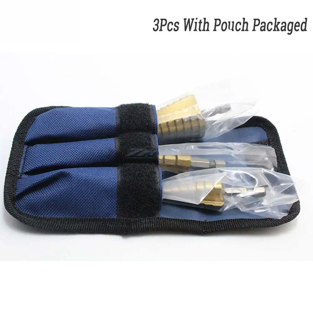 Cone Drill Bit Multiple Hole Cutter Practical Metalworking Cloth Bag Titanium Plating Gadget Home Sheet Hex Titanium Step Drill
Cone Drill Bit Multiple Hole Cutter Practical Metalworking Cloth Bag Titanium Plating Gadget Home Sheet Hex Titanium Step Drill