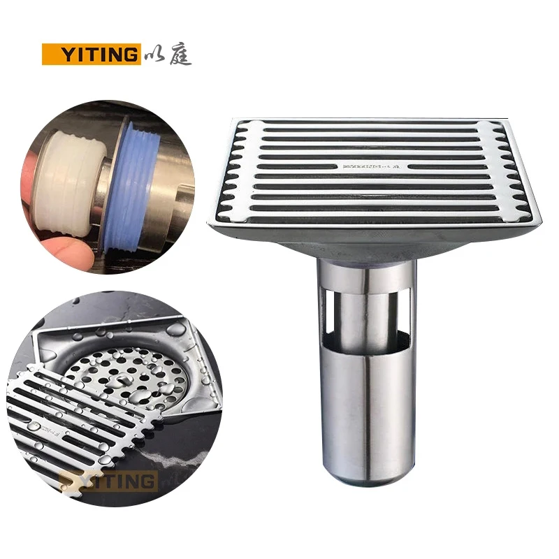 High Quality Durable Stainless Steel Bathroom Floor Drain Square Linear Anti Odorss Floor Drains For Restroom Balcony
High Quality Durable Stainless Steel Bathroom Floor Drain Square Linear Anti Odorss Floor Drains For Restroom Balcony