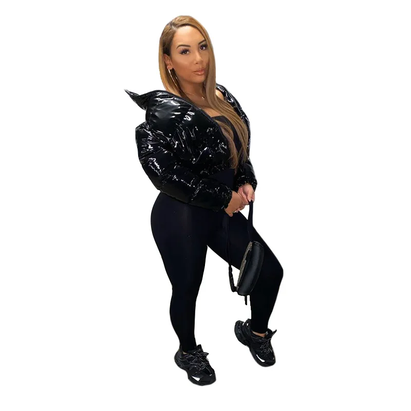 G8075 2020 Fashion Women's Autumn and Winter Warm New Bubble Sleeves PU Leather Bread Cotton-padded Jacket Korean Coats Laids 
G8075 2020 Fashion Women's Autumn and Winter Warm New Bubble Sleeves PU Leather Bread Cotton-padded Jacket Korean Coats Laids