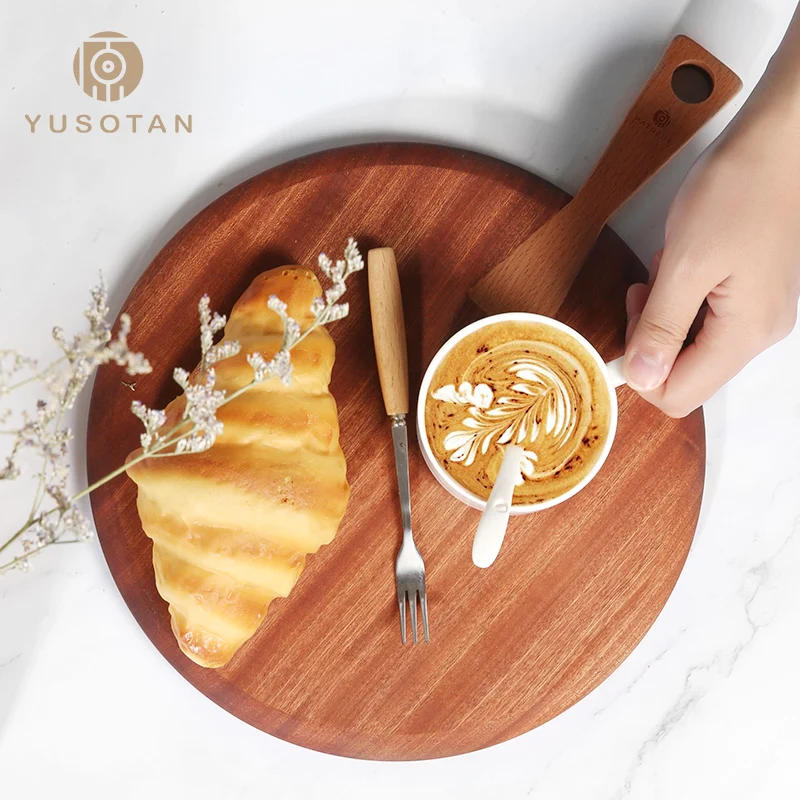 1PC natural wood cutting board with handle dishes serving tray bread baby food cutting board solid wood chopping board YUSOTAN
1PC natural wood cutting board with handle dishes serving tray bread baby food cutting board solid wood chopping board YUSOTAN