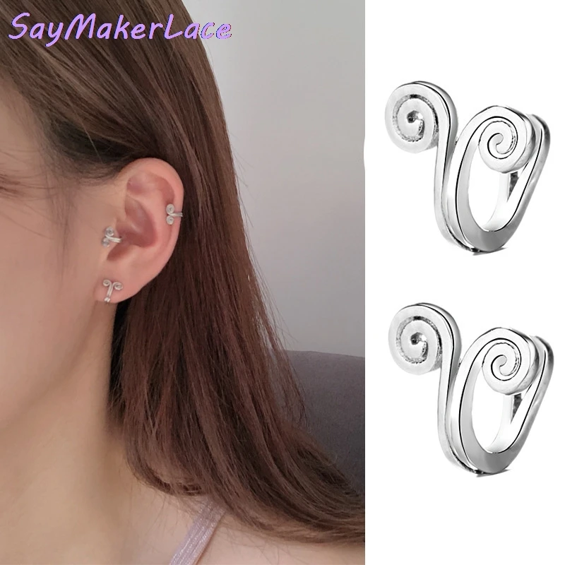 2021 New Fashion Double Spiral Gold Tone Fake Nose Ring BOHO Style Silver Color Trendy Clip On Ear Cuff Body Jewelry Bijoux 2pcs
2021 New Fashion Double Spiral Gold Tone Fake Nose Ring BOHO Style Silver Color Trendy Clip On Ear Cuff Body Jewelry Bijoux 2pcs
