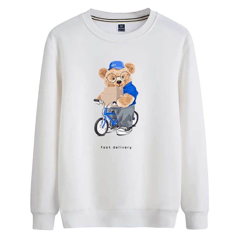 100% Cotton Plus Velvet Express Bear Women's Pullover Men's Hoodie Winter Round Neck Loose Sweatshirt Super Dalian Hoodie Women
100% Cotton Plus Velvet Express Bear Women's Pullover Men's Hoodie Winter Round Neck Loose Sweatshirt Super Dalian Hoodie Women