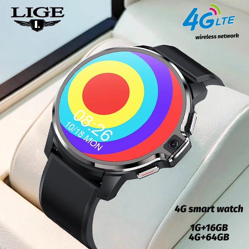 LIGE New 4G Smartwatch 1.6-inch IPS Full Touch Screen Smart Watch GPS 2.4G Wifi Face ID Unlock Sport Smart Watch For Android 9.1
LIGE New 4G Smartwatch 1.6-inch IPS Full Touch Screen Smart Watch GPS 2.4G Wifi Face ID Unlock Sport Smart Watch For Android 9.1