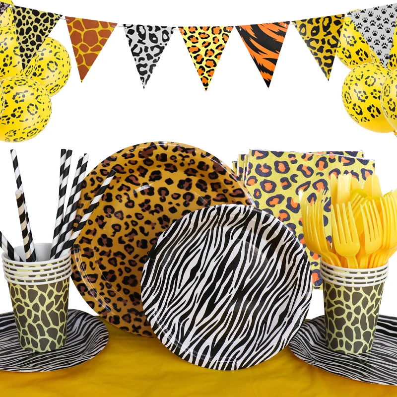 Leopard Theme Happy Birthday Holiday Party Disposable Tableware Supplies Baby Show Paper Plate Cup Paper Towel BAG
Leopard Theme Happy Birthday Holiday Party Disposable Tableware Supplies Baby Show Paper Plate Cup Paper Towel BAG