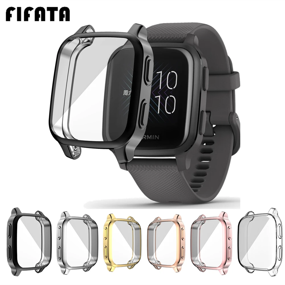 Защитный чехол FIFATA для смарт часов Garmin CAME SQ мягкий из ТПУ с покрытием защитный