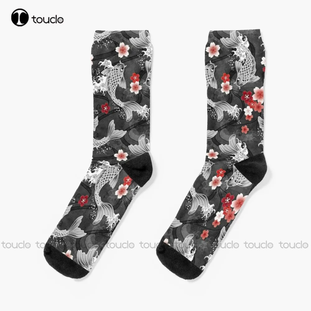Koi Sakura Blossom In Black Socks Volleyball Socks Unisex Adult Teen Youth Socks Personalized Custom 360° Digital Print
Koi Sakura Blossom In Black Socks Volleyball Socks Unisex Adult Teen Youth Socks Personalized Custom 360° Digital Print