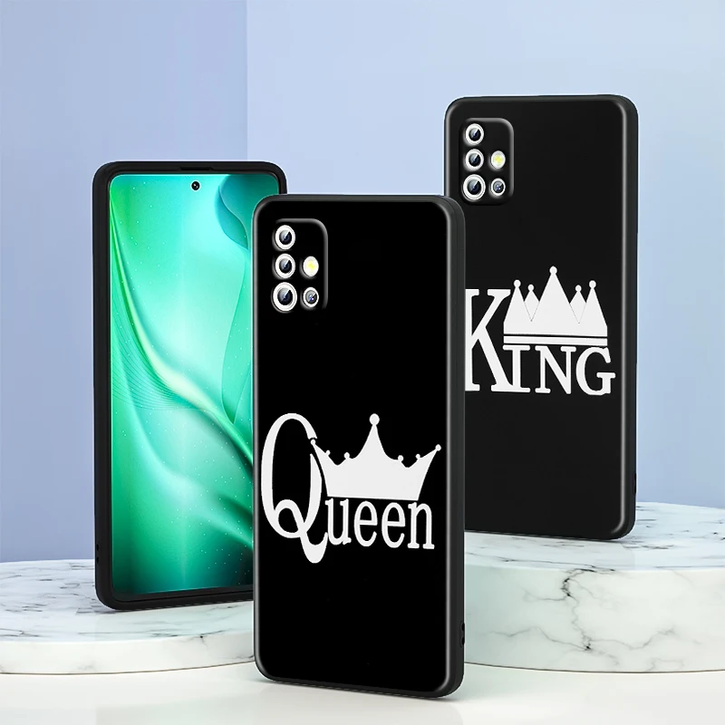 King Queen Couple For Samsung Galaxy A33 A53 A72 A52 A42 A32 Lite A22 A13 A12 5G A03S A02S A02 Black Phone Case Capa
King Queen Couple For Samsung Galaxy A33 A53 A72 A52 A42 A32 Lite A22 A13 A12 5G A03S A02S A02 Black Phone Case Capa