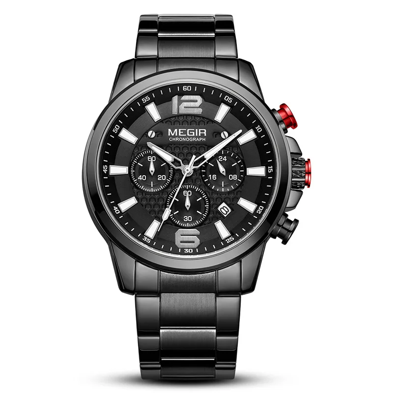 Sports Chronograph Men's Watches Luminous Waterproof Stainless Steel Quartz Watch for Men Date Calendar Business Wristwatches
Sports Chronograph Men's Watches Luminous Waterproof Stainless Steel Quartz Watch for Men Date Calendar Business Wristwatches