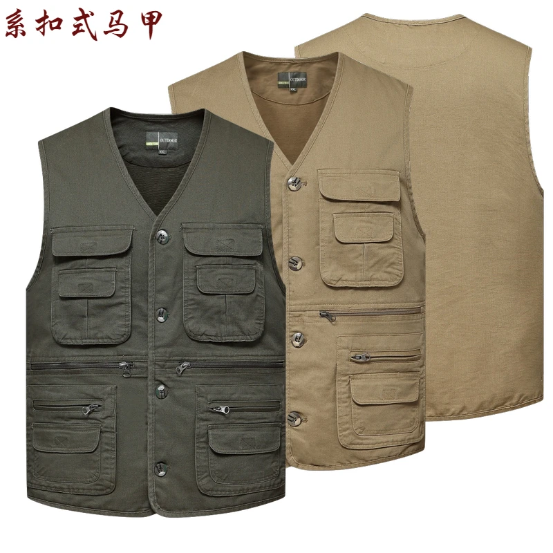 plus size S-4XL vest spring and autumn casual outdoor vest multi-pocket photography cotton vest men's fishing sleeveless vest
plus size S-4XL vest spring and autumn casual outdoor vest multi-pocket photography cotton vest men's fishing sleeveless vest