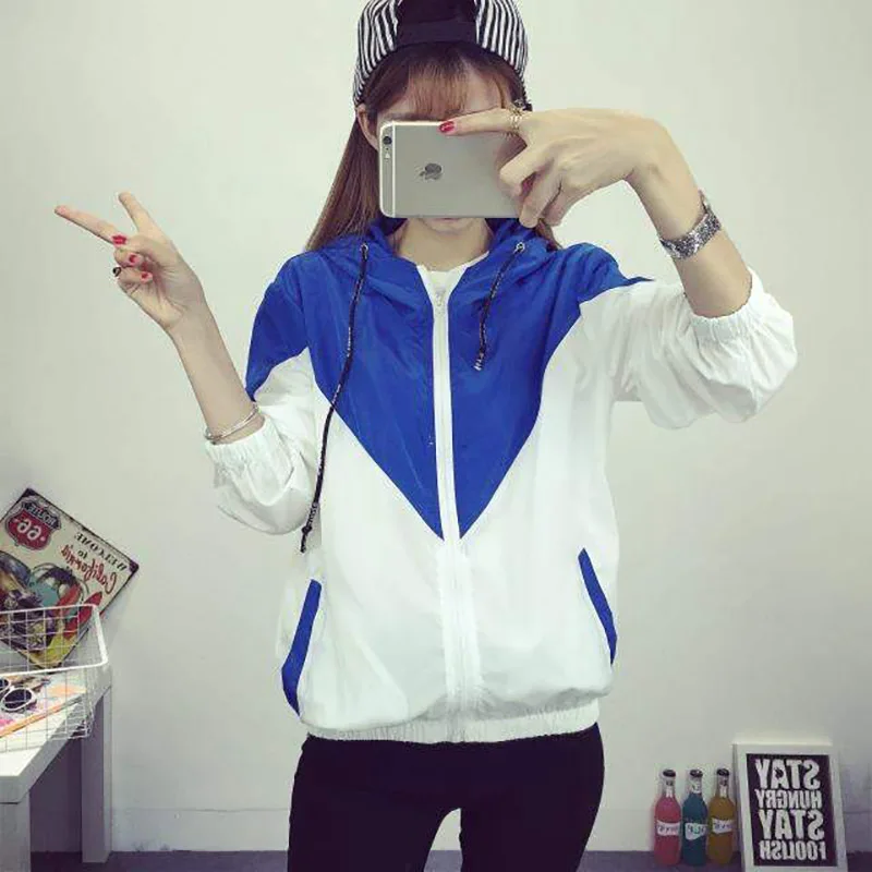 Betinline женская спортивная куртка Осенняя с длинным рукавом Лоскутная Женская