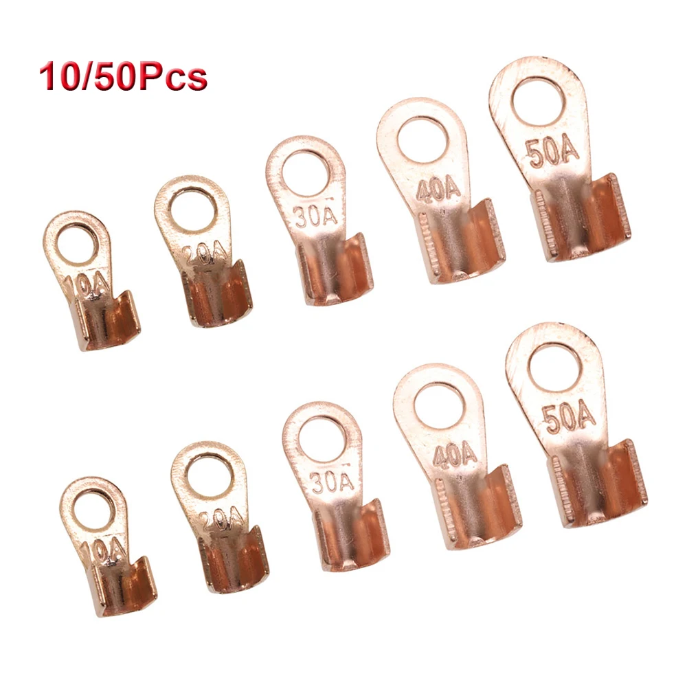 10/50pcs Terminal OT Series 10/20/30/40/50A Splice Wire Dia Copper O Shape Circular Naked Battery Cable Connector Open Lug
10/50pcs Terminal OT Series 10/20/30/40/50A Splice Wire Dia Copper O Shape Circular Naked Battery Cable Connector Open Lug