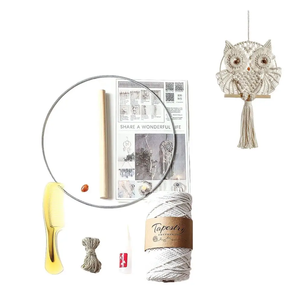 Macrame Wall Hanging Art DIY Hand-woven Tapestry Owl Tapestry Lace Wall Hanging Art Decoration
Macrame Wall Hanging Art DIY Hand-woven Tapestry Owl Tapestry Lace Wall Hanging Art Decoration