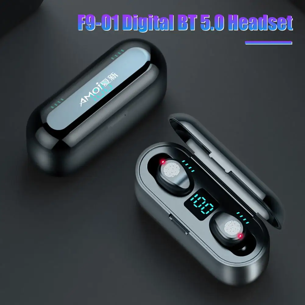 F9-01 TWS Wireless Bluetooth 5.0 Headset Multi-Function In-Ear Headphone With Digital Display Charging Case For Mobile Phones
F9-01 TWS Wireless Bluetooth 5.0 Headset Multi-Function In-Ear Headphone With Digital Display Charging Case For Mobile Phones
