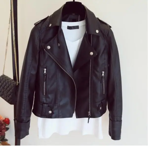 Популярная демисезонная куртка из искусственной кожи, облегающая женская куртка, черная мотоциклетная Женская куртка на молнии с заклепка...
Популярная демисезонная куртка из искусственной кожи, облегающая женская куртка, черная мотоциклетная Женская куртка на молнии с заклепка...