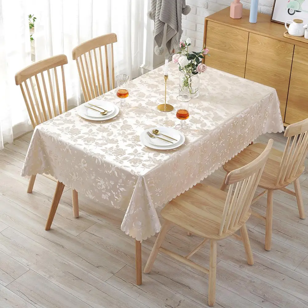 Luxury Waterproof Oilproof Tablecloth with Exquisite flowers home Decoration Kitchen table cloth rectangular Table Cover 
Luxury Waterproof Oilproof Tablecloth with Exquisite flowers home Decoration Kitchen table cloth rectangular Table Cover
