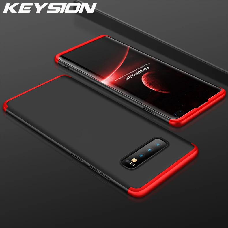 Чехол KEYSION 3 в 1 для Samsung Galaxy S10 5G Plus + S10e S9 S8 Матовый Жесткий чехол телефона из