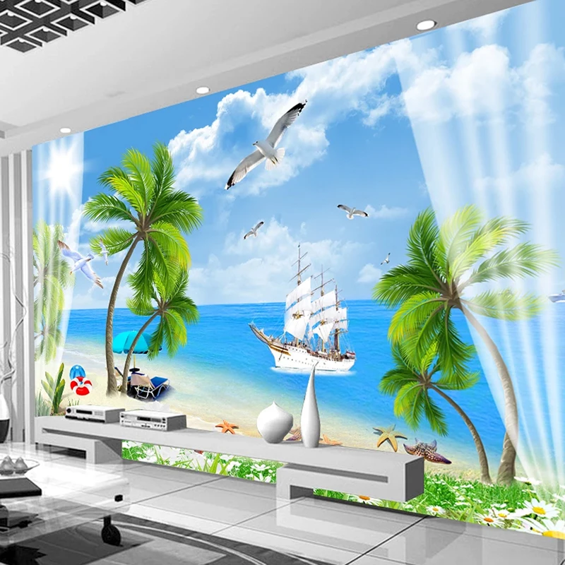 Custom Photo 3D Beautiful Beach Seascape Living Room Sofa TV Background Waterproof Canvas Painting Wall Murals Wallpaper Tapety
Custom Photo 3D Beautiful Beach Seascape Living Room Sofa TV Background Waterproof Canvas Painting Wall Murals Wallpaper Tapety