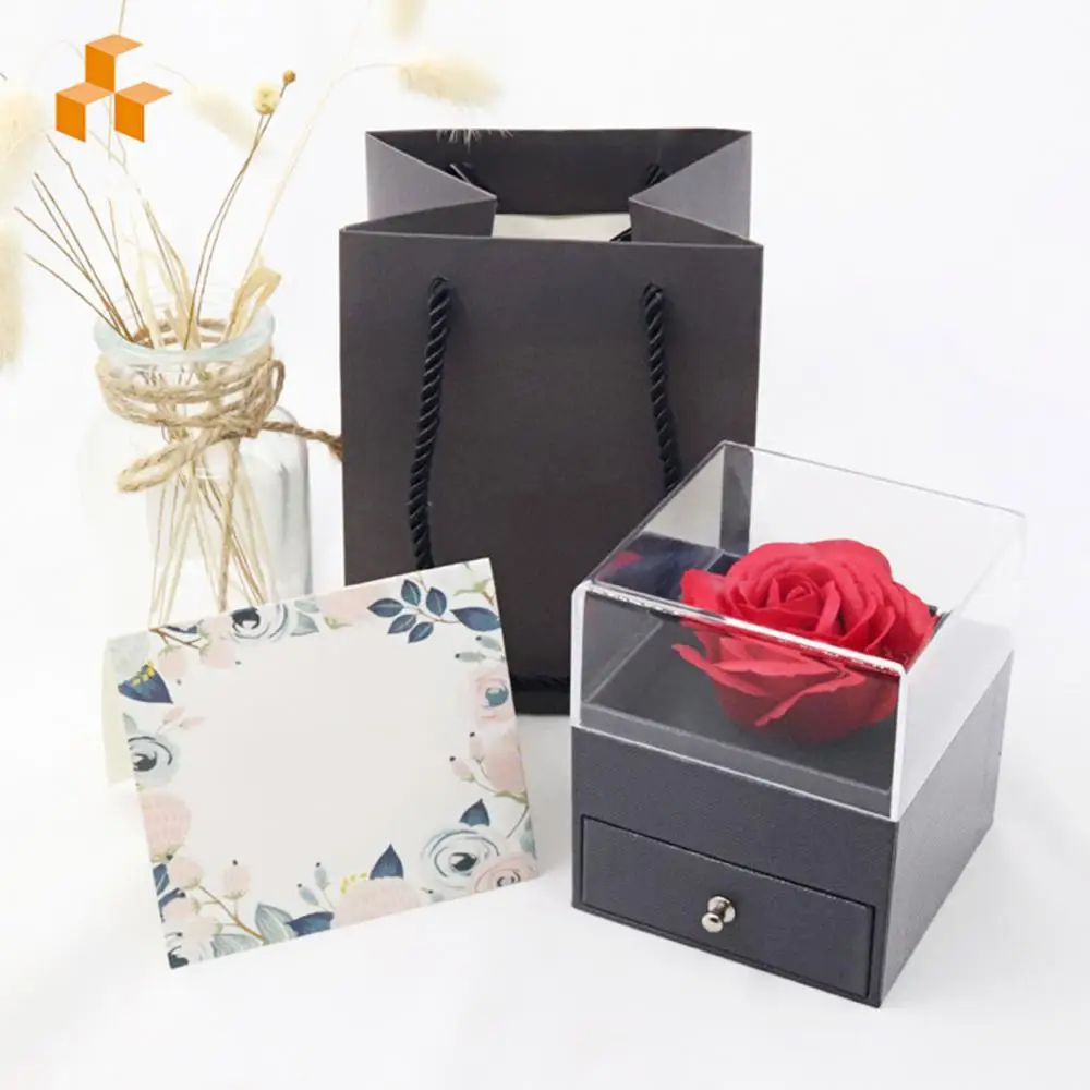 80% Hot Sell Preserved Rose Flower Design Ring Necklace Display Holder Jewelry Storage Box
80% Hot Sell Preserved Rose Flower Design Ring Necklace Display Holder Jewelry Storage Box