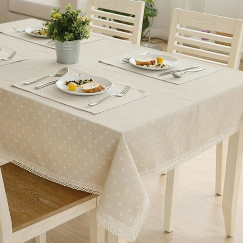 White Lace Hem Splice Washable Coffee Dinner Table Cloth for Wedding Banquet Christmas Linen Cotton Thicken Solid Tablecloth
White Lace Hem Splice Washable Coffee Dinner Table Cloth for Wedding Banquet Christmas Linen Cotton Thicken Solid Tablecloth