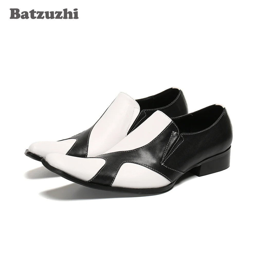 Batzuzhi Luxury Handmade Men's Shoes Fashion Black White Formal Dress Shoes Men Business, Party and Wedding Shoes Male, EU46
Batzuzhi Luxury Handmade Men's Shoes Fashion Black White Formal Dress Shoes Men Business, Party and Wedding Shoes Male, EU46