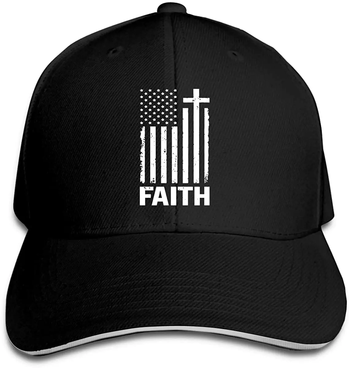 

Christian Distressed White USA Flag Unisex Hats Trucker Hats Dad Baseball Hats Driver Cap