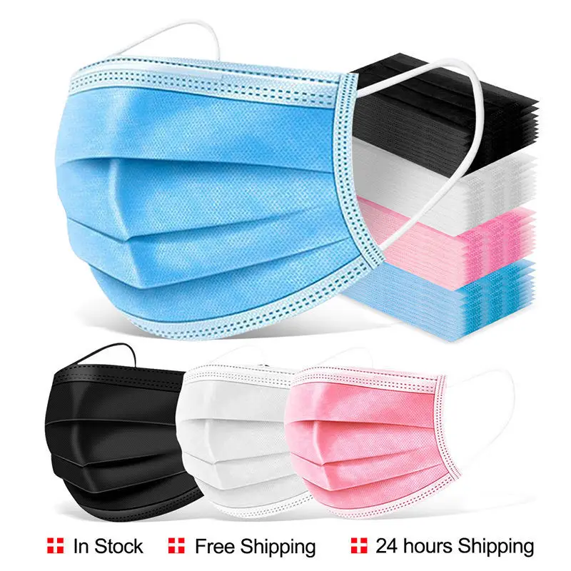 

Mouth Masks 3 layer safe Filter Face Medical Mask Anti-pollution Disposable Non Woven Masks Breathable Protective Mascarillas