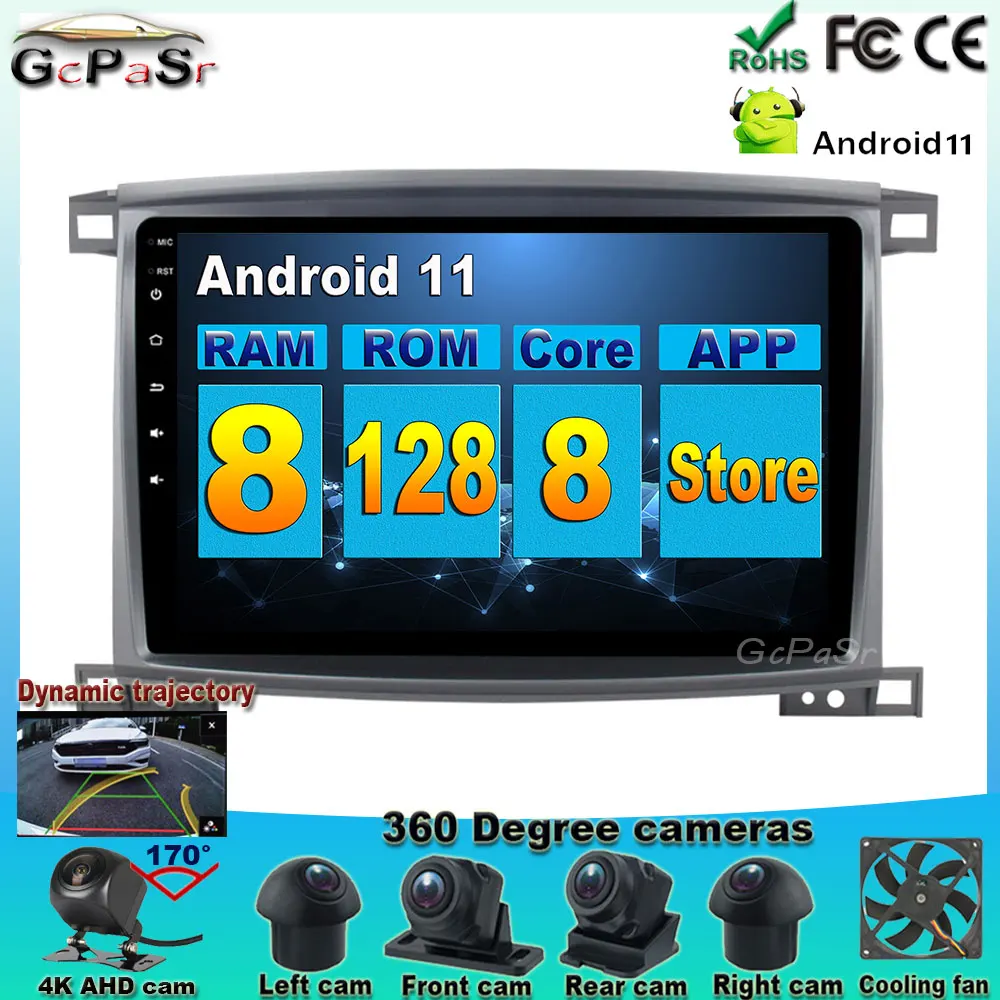 Dynamic trajectory For Toyota Land Cruiser LC 100 2002 - 2007 For Lexus LX470 J100 2 II 2002 - 2007 Car Radio Multimedia player
Dynamic trajectory For Toyota Land Cruiser LC 100 2002 - 2007 For Lexus LX470 J100 2 II 2002 - 2007 Car Radio Multimedia player