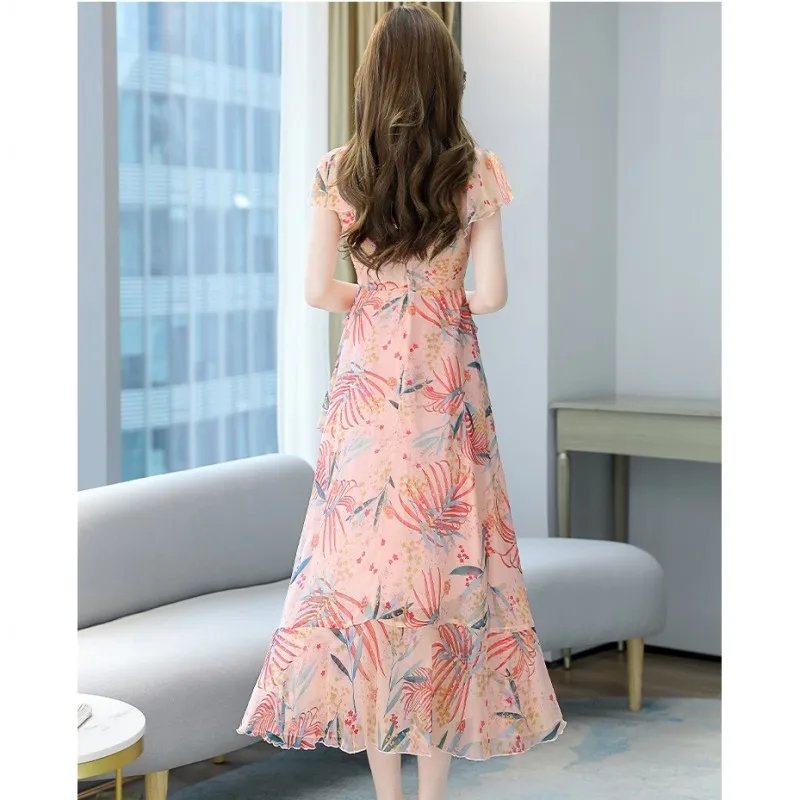 2021Summer New Women's Classic Fashion MIDI Skirt TemperamentElegant And Dignified VNeck Flounces Cuff Waist Print Chiffon Dress
2021Summer New Women's Classic Fashion MIDI Skirt TemperamentElegant And Dignified VNeck Flounces Cuff Waist Print Chiffon Dress