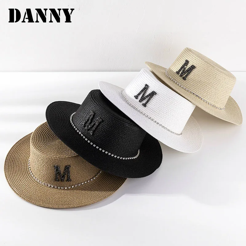 Летние пляжные Стразы с буквой «М» и с плоским верхом женская Соломенная складная шляпа для отдыха на побережье, солнцезащитный козырек жен...
Летние пляжные Стразы с буквой «М» и с плоским верхом женская Соломенная складная шляпа для отдыха на побережье, солнцезащитный козырек жен...