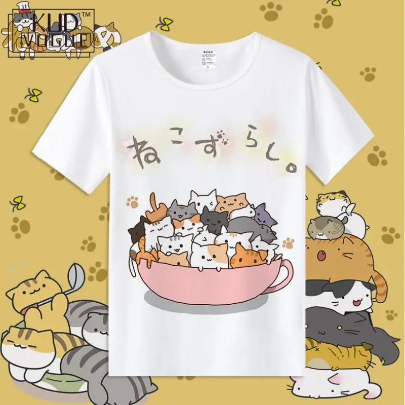 Женская футболка Kawaii с коротким рукавом Лолита летние топы японское аниме
