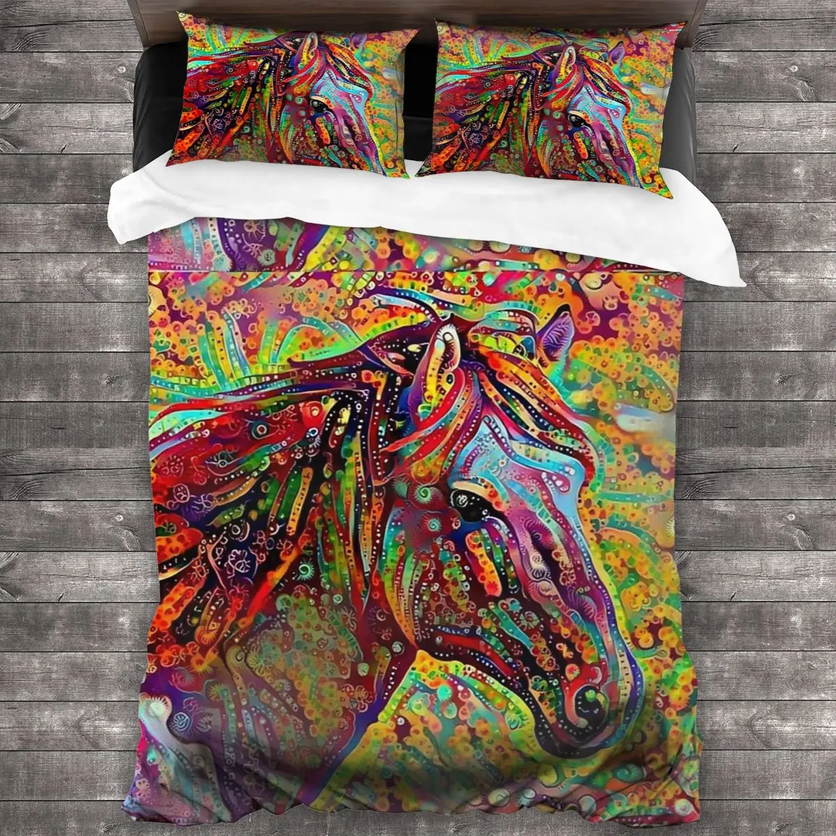 Horse Of Many Colors 100%Pure Cotton Comforter Set with 2 Pillowcase,Soft Microfiber Duvet Cover Set, Bedding Sets Bed Set
Horse Of Many Colors 100%Pure Cotton Comforter Set with 2 Pillowcase,Soft Microfiber Duvet Cover Set, Bedding Sets Bed Set