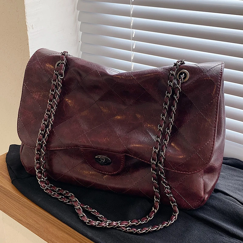 Lattice Large Armpit bag 2021 Winter New High-quality PU Leather Women's Designer Handbag Vintage Shoulder Messenger Bag Travel
Lattice Large Armpit bag 2021 Winter New High-quality PU Leather Women's Designer Handbag Vintage Shoulder Messenger Bag Travel