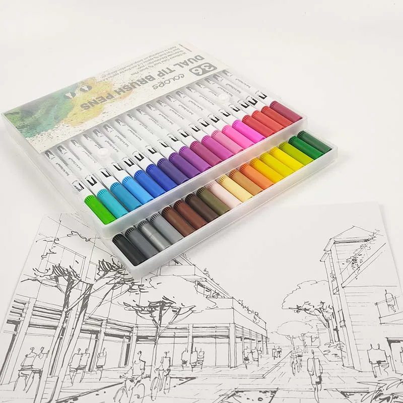 12/24/36 двойные маркеры, ручка-кисть, тонкий точечный цветной маркер и фоторучка для ручной надписи и эскизов 
12/24/36 двойные маркеры, ручка-кисть, тонкий точечный цветной маркер и фоторучка для ручной надписи и эскизов