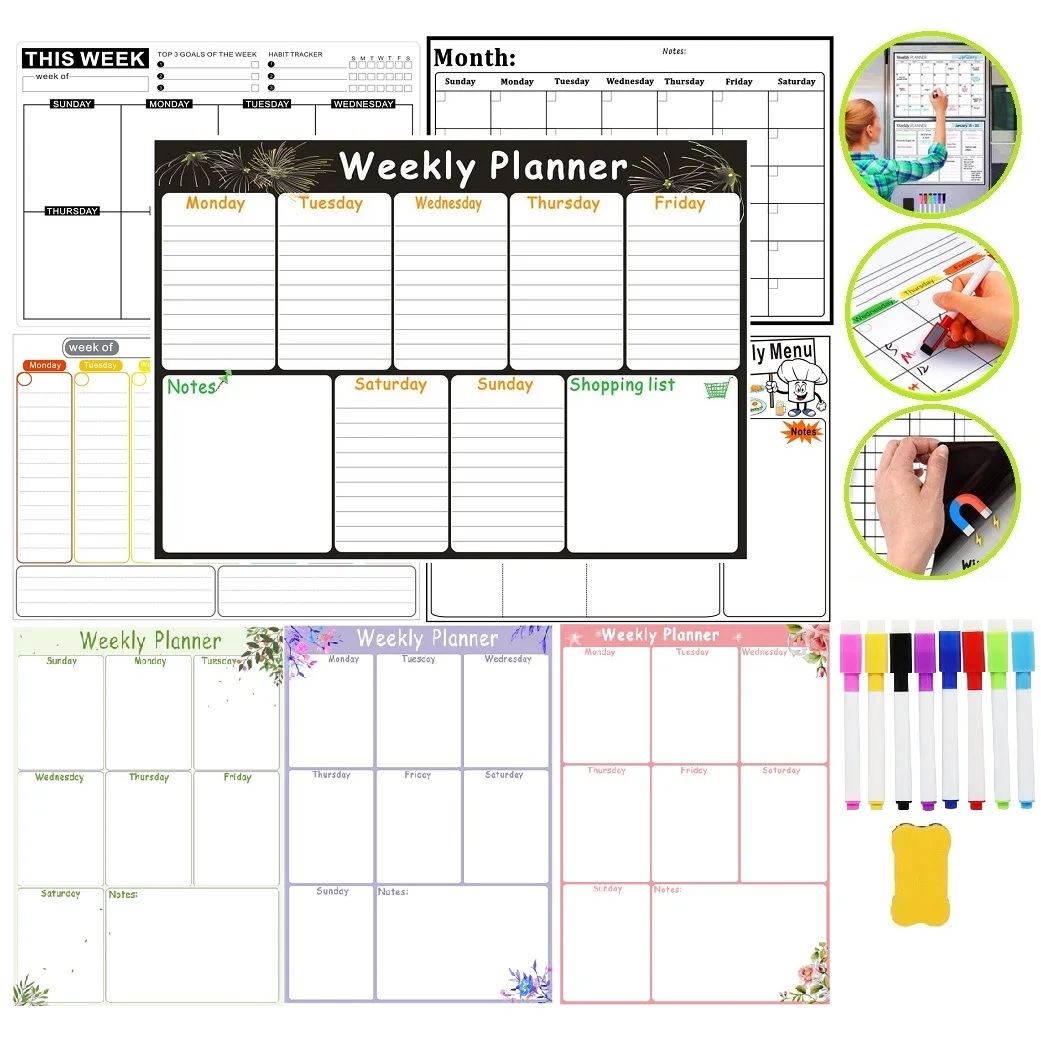 Magnetic Calendar Whiteboard for Fridge Monthly Calendar Board Weekly Planner Organizer Daily Plan Fridge magnets Message Board
Magnetic Calendar Whiteboard for Fridge Monthly Calendar Board Weekly Planner Organizer Daily Plan Fridge magnets Message Board