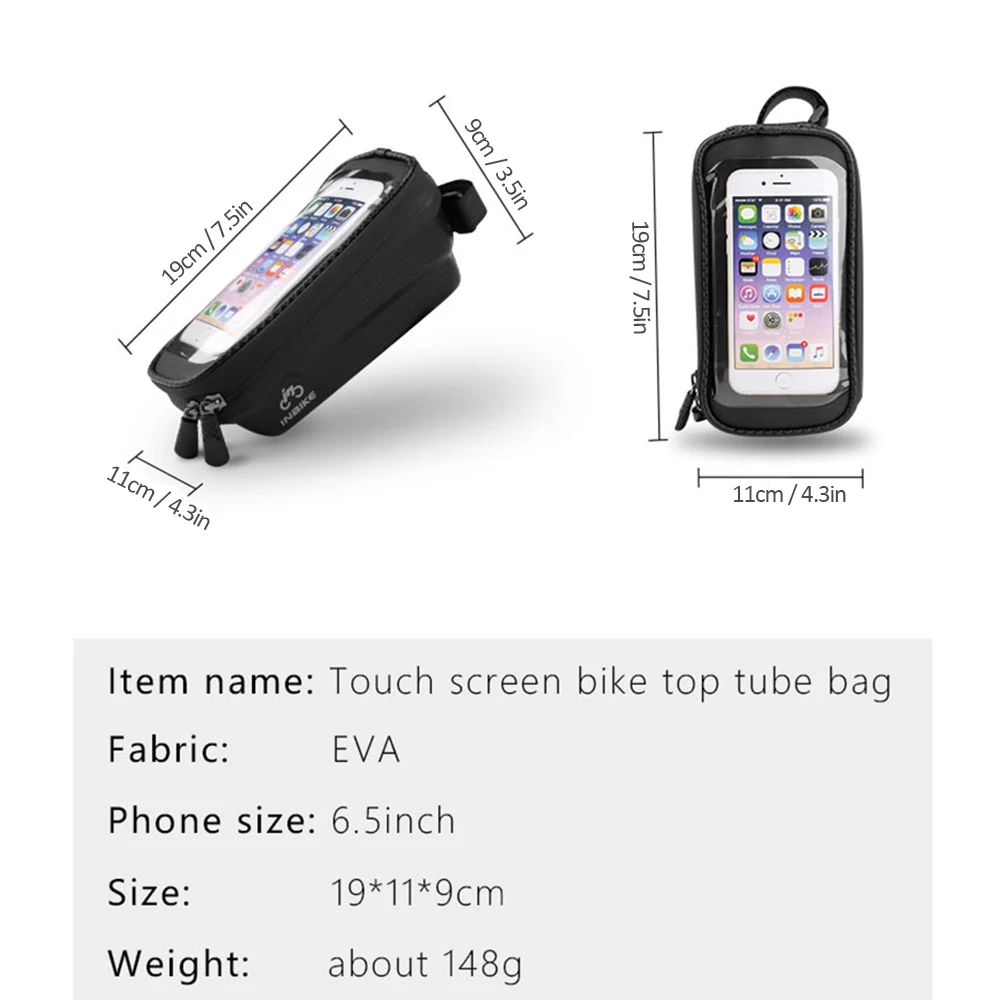 Touch Screen Bicycle Top Tube Bag EVA Hard Shell Bicycle Frame Bag Waterproof Bike Storage Bag Cycling Pouch Accessories 
Touch Screen Bicycle Top Tube Bag EVA Hard Shell Bicycle Frame Bag Waterproof Bike Storage Bag Cycling Pouch Accessories