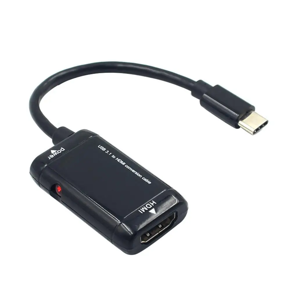 Portable USB 3.1 Type C to HDMI-compatible 1080P Adapter Cable Audio Converter for PC HDTV
Portable USB 3.1 Type C to HDMI-compatible 1080P Adapter Cable Audio Converter for PC HDTV