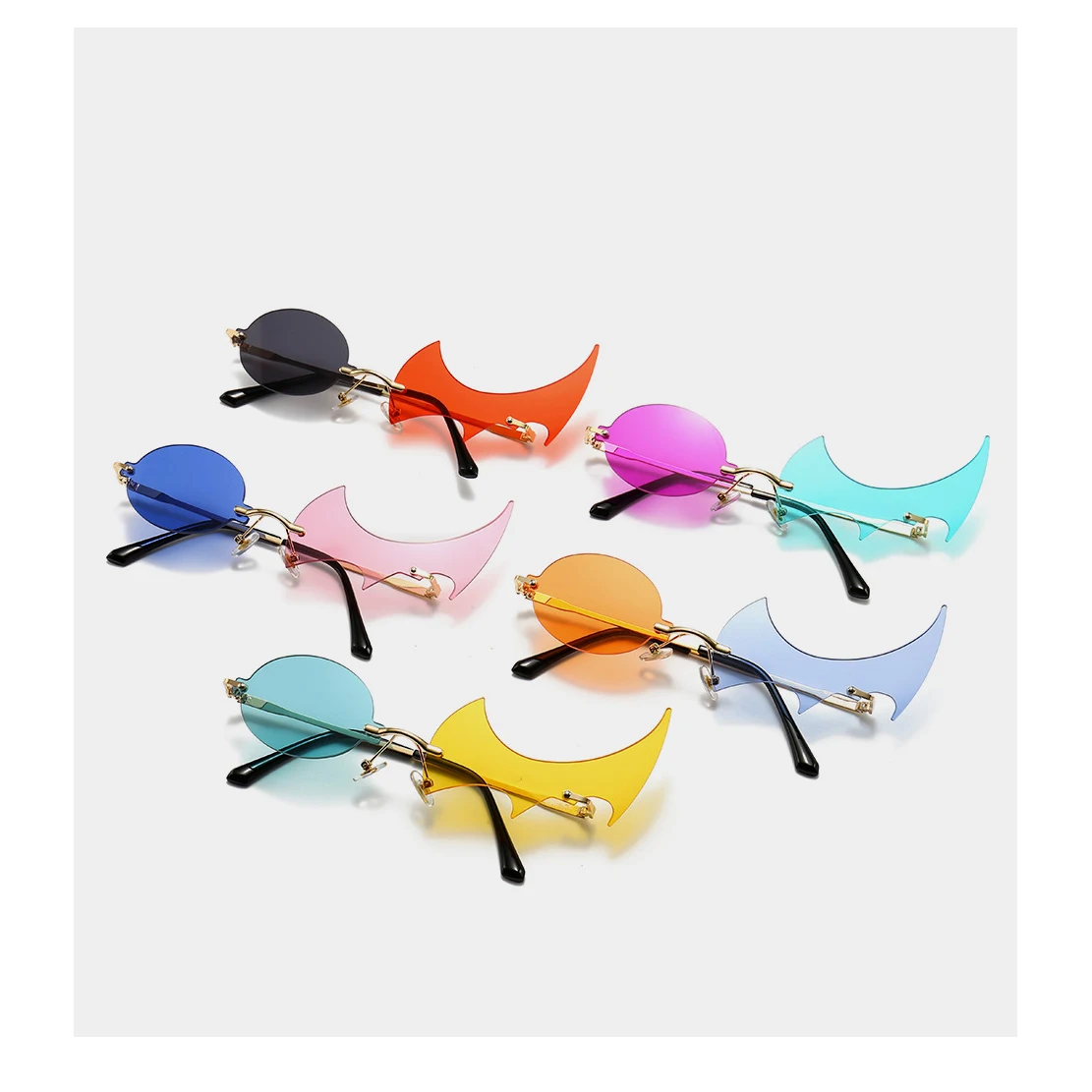 New Unique Rimless Sunglasses Women Men Irregular Gold UV400 Sun Glasses Fashion Personalized Fancy Shades Eyewear Outdoor 2021
New Unique Rimless Sunglasses Women Men Irregular Gold UV400 Sun Glasses Fashion Personalized Fancy Shades Eyewear Outdoor 2021