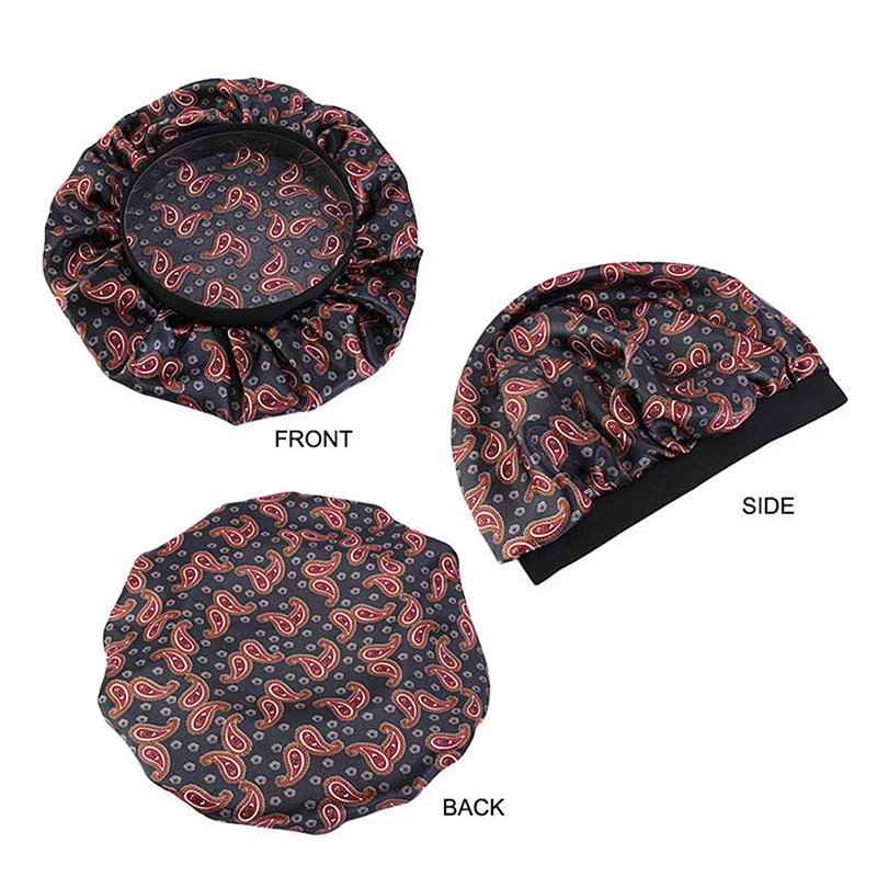 New Large Print Satin Silky Bonnet Sleep Cap Nightcap Width Elastic Band For Women Head Wrap Lady Hair Accessories
New Large Print Satin Silky Bonnet Sleep Cap Nightcap Width Elastic Band For Women Head Wrap Lady Hair Accessories