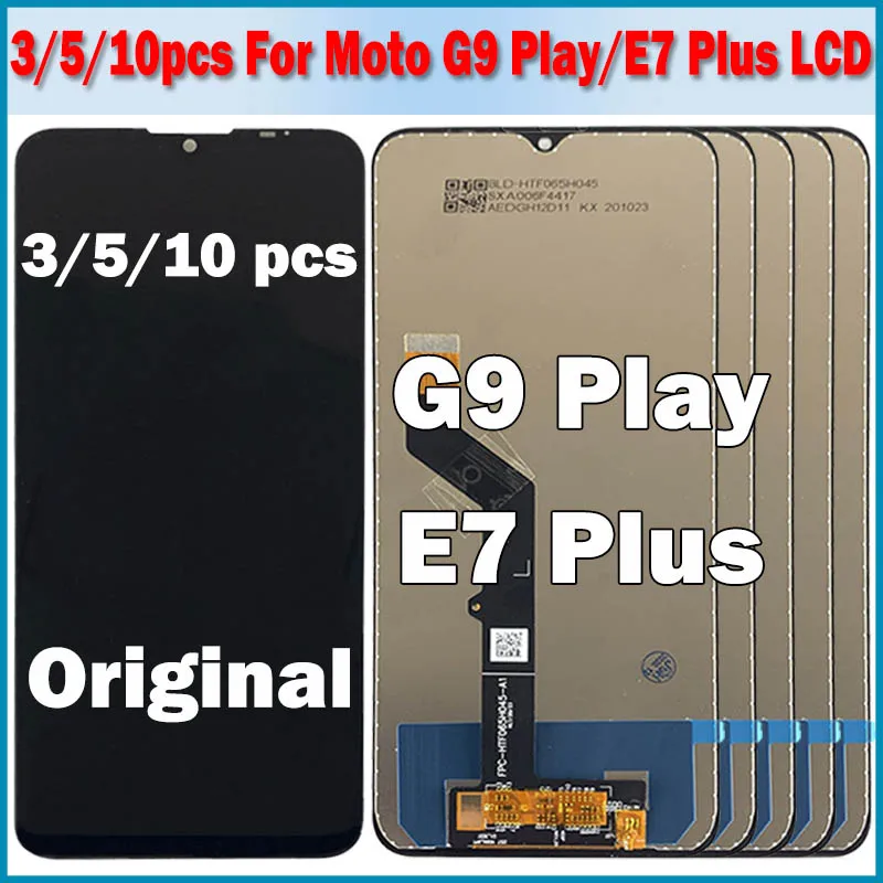 3/5/10 шт./партия ЖК-дисплей для motorola moto E7 Plus Moto G9 Play экран с сенсорным дигитайзером в