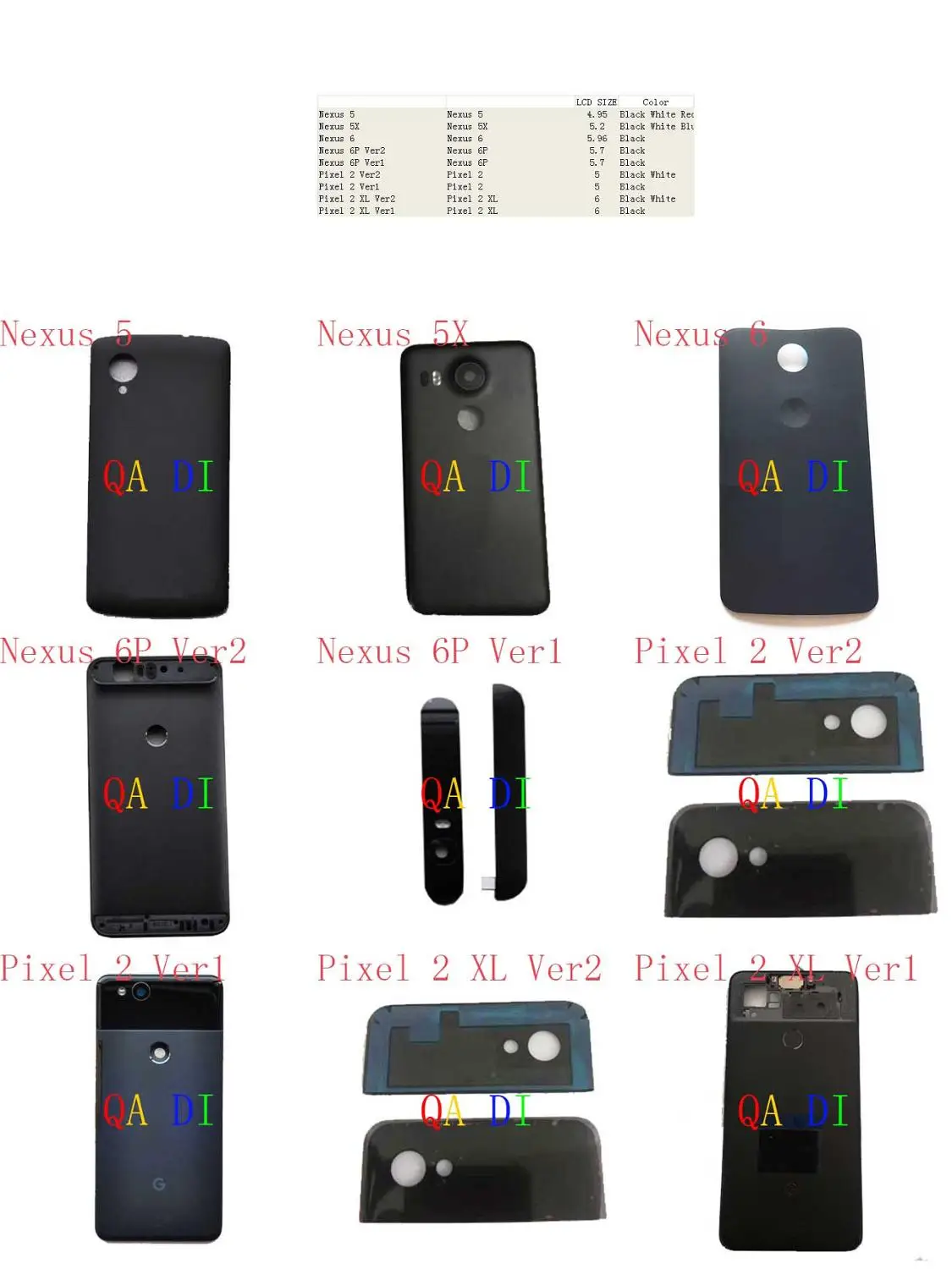 Крышка аккумулятора задняя крышка для Google Nexus 5 5X 6 6P Ver2 Ver1 Pixel XL | Мобильные
