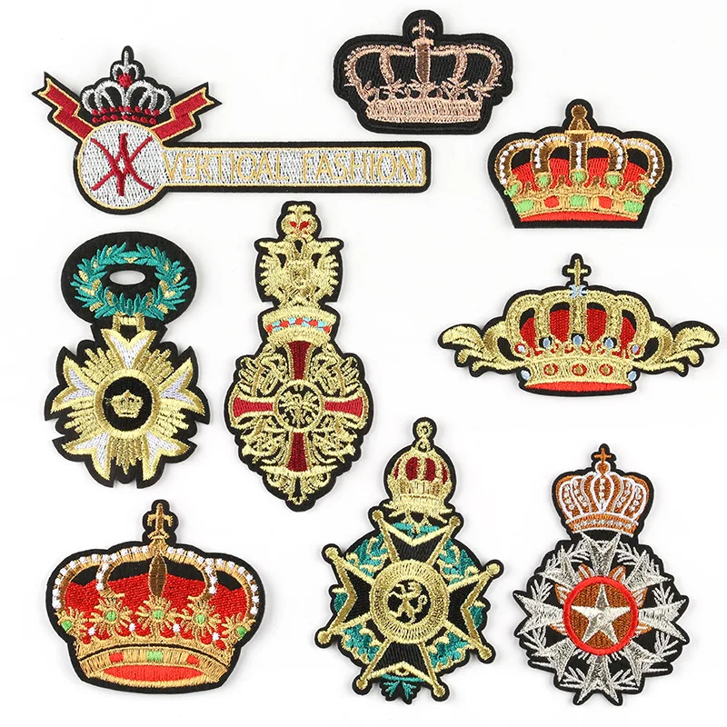 British style crown embroidery badge patch, ironing clothing sewing supplies decoration patch clothing backpack DIY decoration
British style crown embroidery badge patch, ironing clothing sewing supplies decoration patch clothing backpack DIY decoration