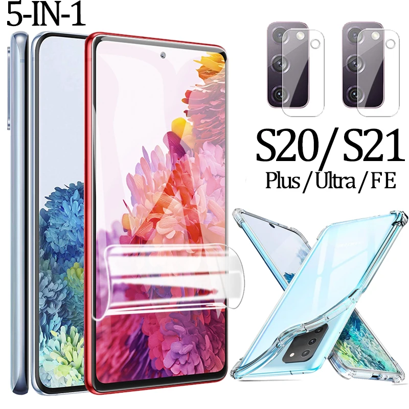 Shockproof Case + Soft Glass for Samsung S21 S20 FE Plus S20Ultra Crystal Clear Hydrogel Film Samsung S20Plus Screen Protector
Shockproof Case + Soft Glass for Samsung S21 S20 FE Plus S20Ultra Crystal Clear Hydrogel Film Samsung S20Plus Screen Protector