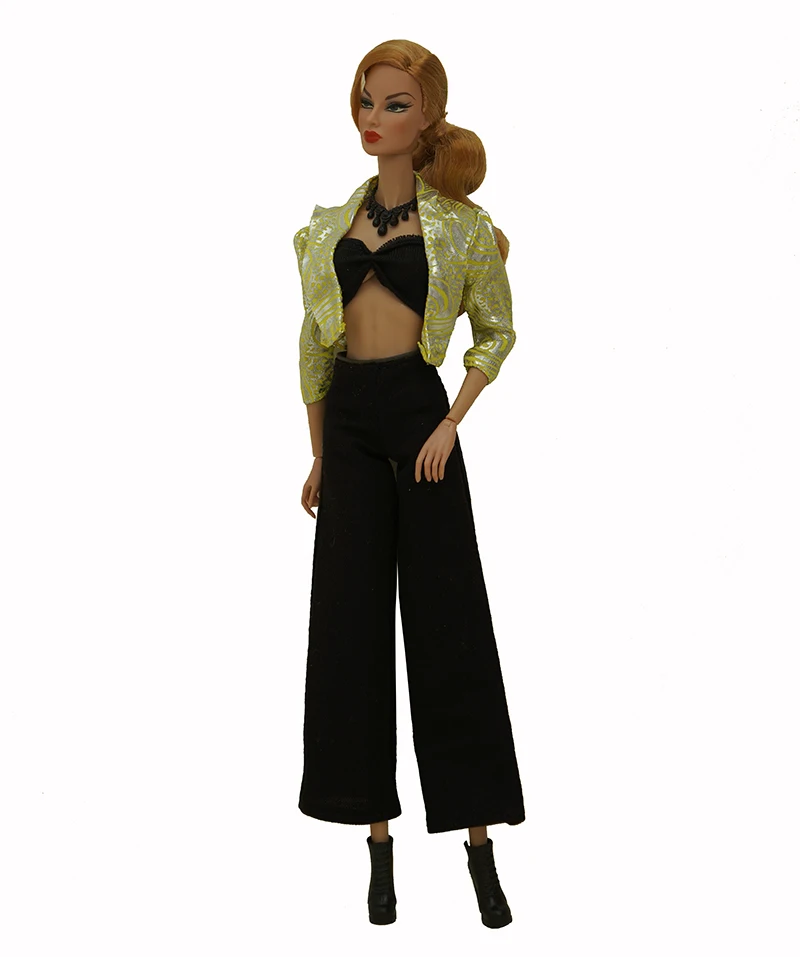 1/6 BJD Doll Clothes For Barbie Outfit Yellow Coat Vest Bra Top Pants Trousers For Barbie Clothes 30cm Dollhouse Accessories Toy
1/6 BJD Doll Clothes For Barbie Outfit Yellow Coat Vest Bra Top Pants Trousers For Barbie Clothes 30cm Dollhouse Accessories Toy