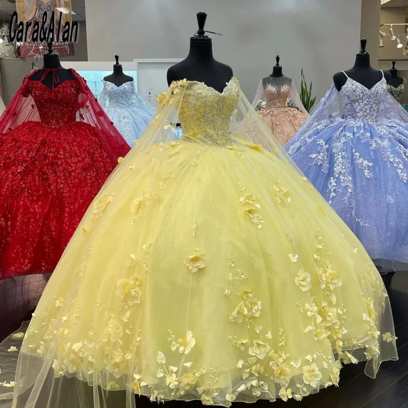 Cara&Alan Mis 15 Años Yellow Quinceanera Dresses Applique Beading Off the Shoulder Sweet 16 Gowns Vestidos De Xv Años
Cara&Alan Mis 15 Años Yellow Quinceanera Dresses Applique Beading Off the Shoulder Sweet 16 Gowns Vestidos De Xv Años
