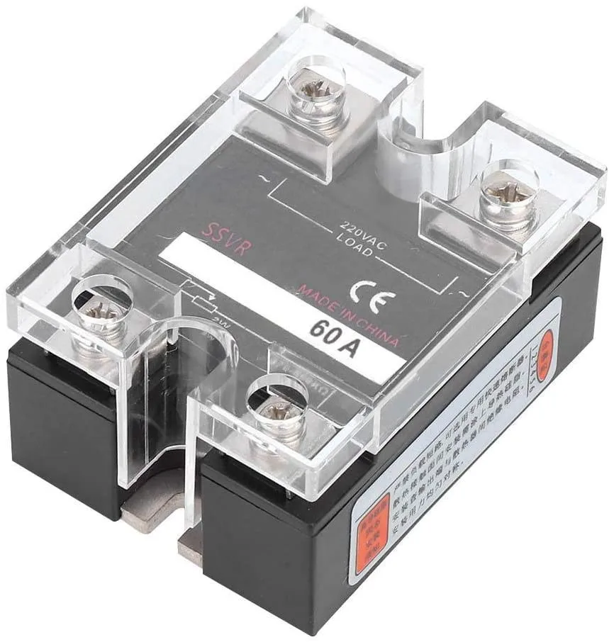 Solid State Voltage Regulator SSVR 60A 220VAC For Single-Phase Bolt Installation About 91 Grams / 3.2 Ounces
Solid State Voltage Regulator SSVR 60A 220VAC For Single-Phase Bolt Installation About 91 Grams / 3.2 Ounces